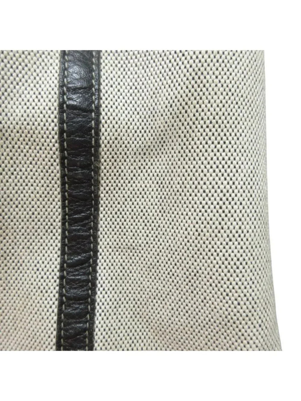 Hermes Garden Party MM Toile H Tote Black White
